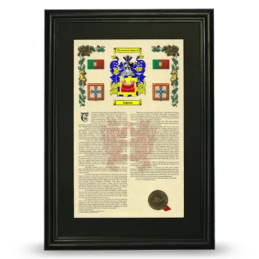 Lopesz Deluxe Armorial Framed - Black