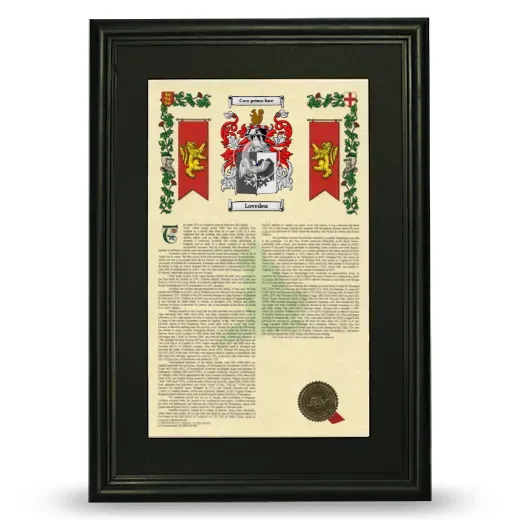 Loveden Deluxe Armorial Framed - Black