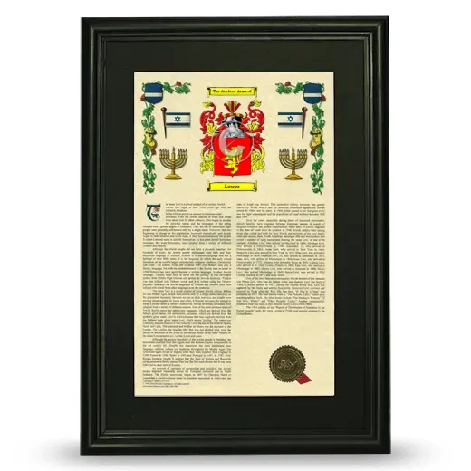 Lower Deluxe Armorial Framed - Black