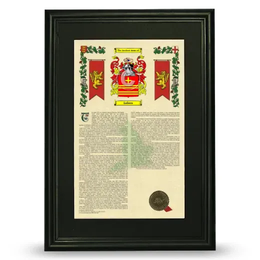 Lubers Deluxe Armorial Framed - Black
