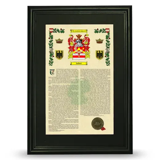 Lubert Deluxe Armorial Framed - Black