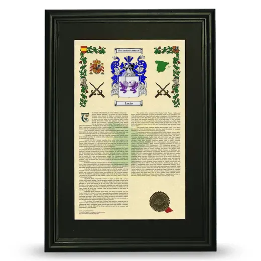 Lucio Deluxe Armorial Framed - Black
