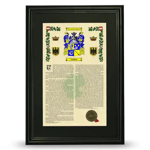 Luitjens Deluxe Armorial Framed - Black