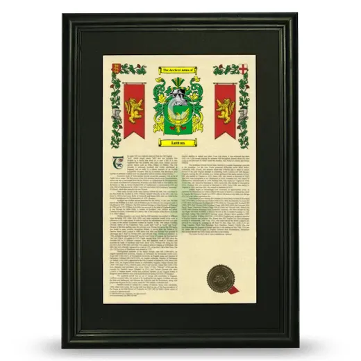 Lutton Deluxe Armorial Framed - Black