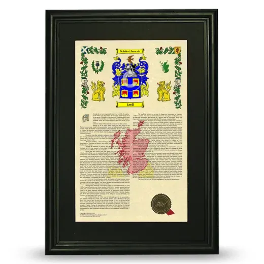 Lyell Deluxe Armorial Framed - Black