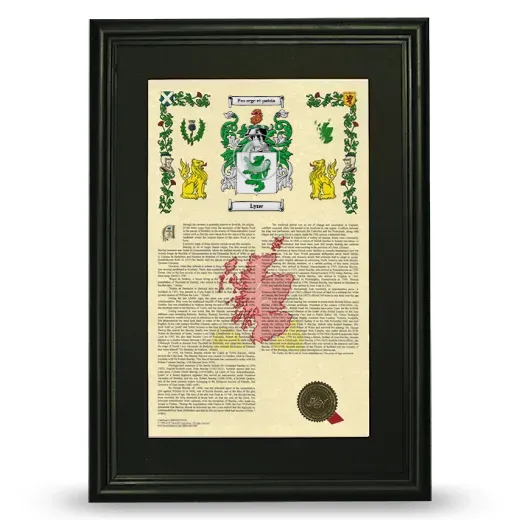 Lyne Deluxe Armorial Framed - Black