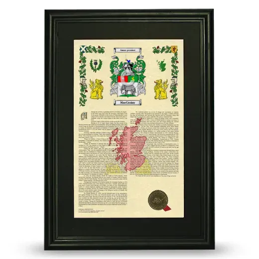 MacCrainy Deluxe Armorial Framed - Black
