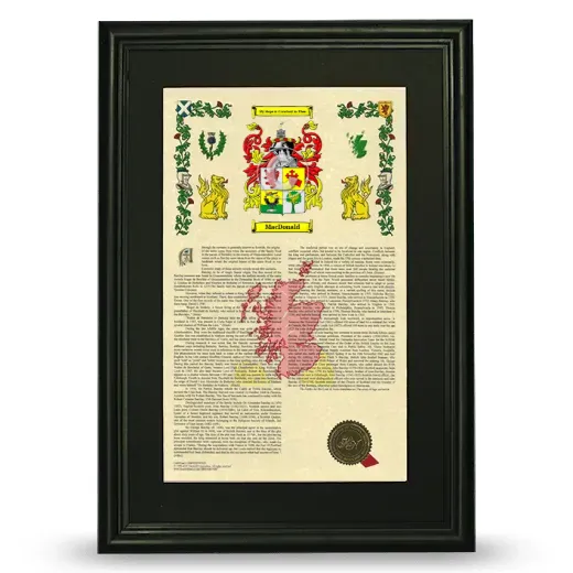 MacDonald Deluxe Armorial Framed - Black