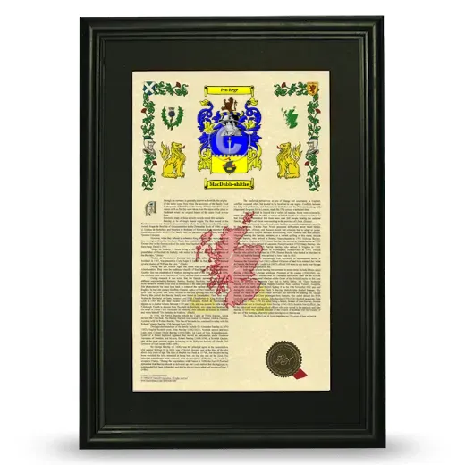 MacDubh-shithe Deluxe Armorial Framed - Black