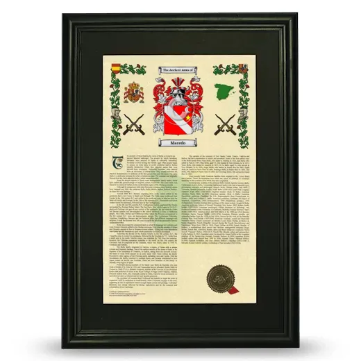 Macedo Deluxe Armorial Framed - Black
