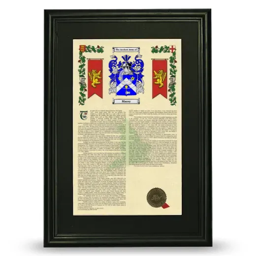 Macey Deluxe Armorial Framed - Black