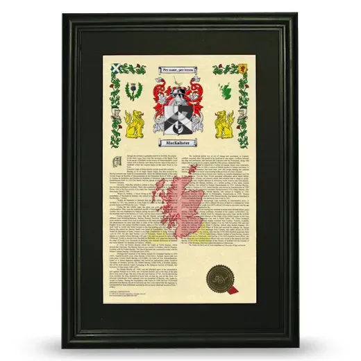 MacKalister Deluxe Armorial Framed - Black