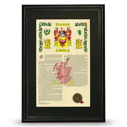 MacLaverty Deluxe Armorial Framed - Black