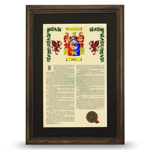 Madoc Deluxe Armorial Framed - Brown