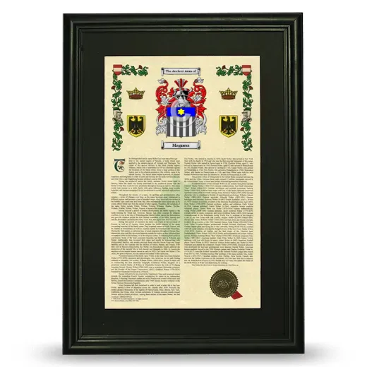 Magness Deluxe Armorial Framed - Black