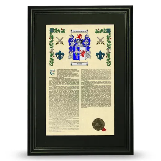 Malin Deluxe Armorial Framed - Black