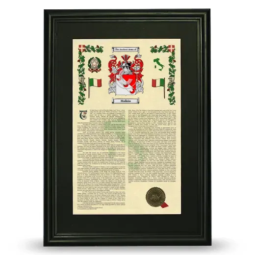 Malizia Deluxe Armorial Framed - Black