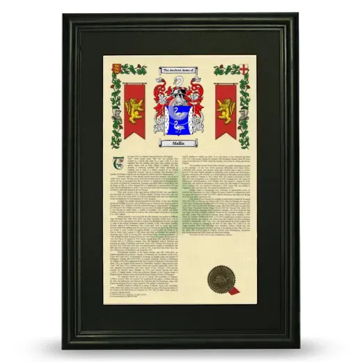 Mallis Deluxe Armorial Framed - Black