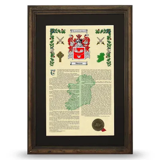 Manyan Deluxe Armorial Framed - Brown