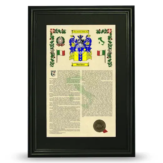 Marchese Deluxe Armorial Framed - Black