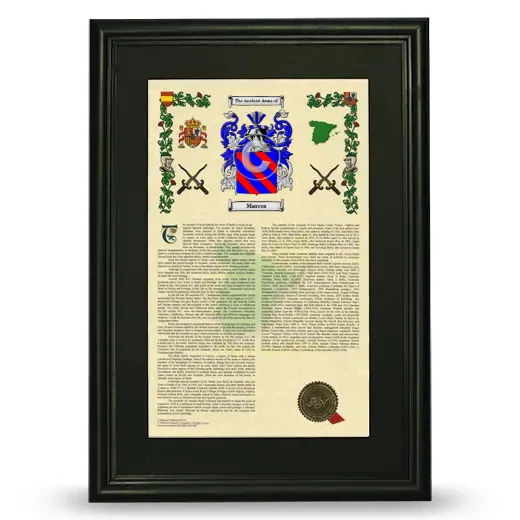 Marcos Deluxe Armorial Framed - Black