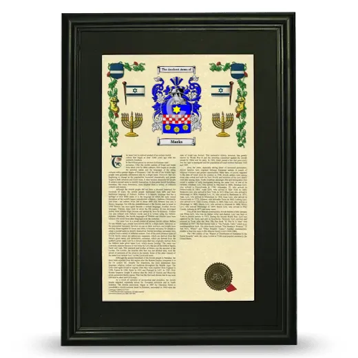 Marks Deluxe Armorial Framed - Black