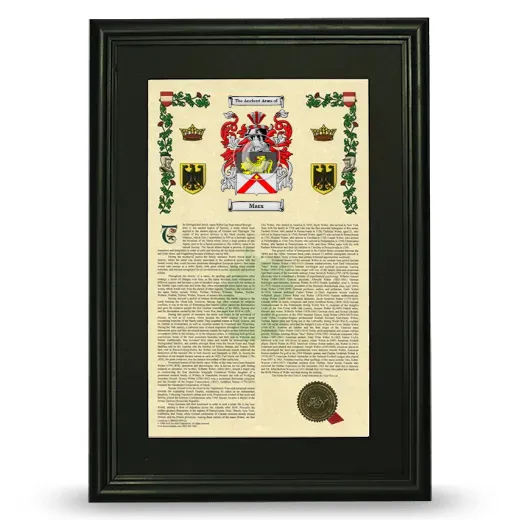 Marx Deluxe Armorial Framed - Black