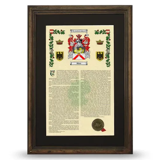 Marx Deluxe Armorial Framed - Brown