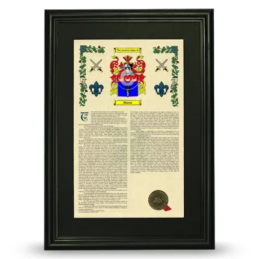 Massa Deluxe Armorial Framed - Black
