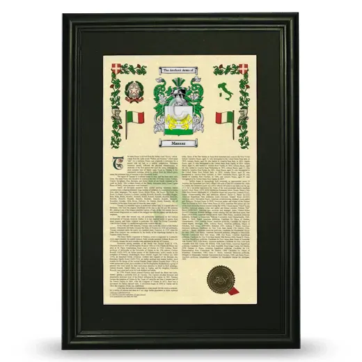 Massar Deluxe Armorial Framed - Black