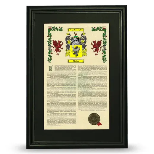 Mattes Deluxe Armorial Framed - Black