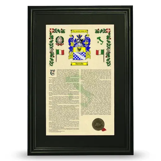 Mattiello Deluxe Armorial Framed - Black