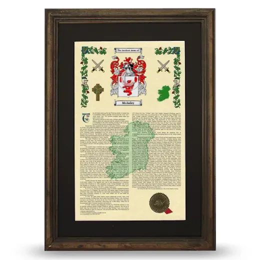 McAuley Deluxe Armorial Framed - Brown