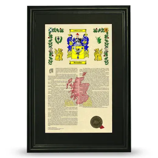 McAuslan Deluxe Armorial Framed - Black
