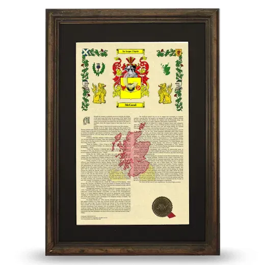 McCand Deluxe Armorial Framed - Brown