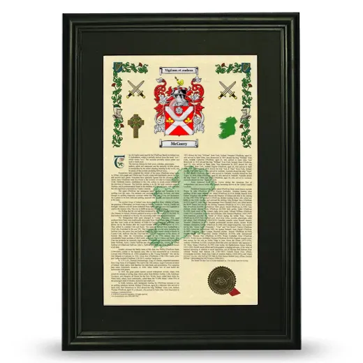 McCorry Deluxe Armorial Framed - Black