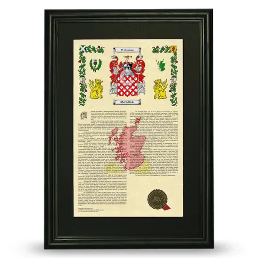 McCullick Deluxe Armorial Framed - Black