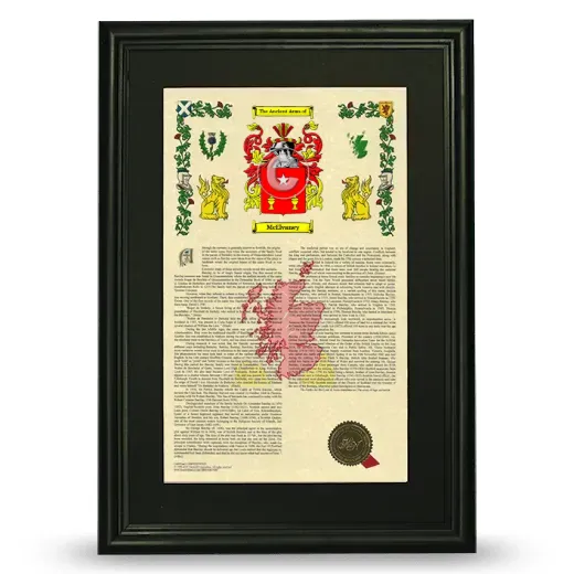 McElvaney Deluxe Armorial Framed - Black