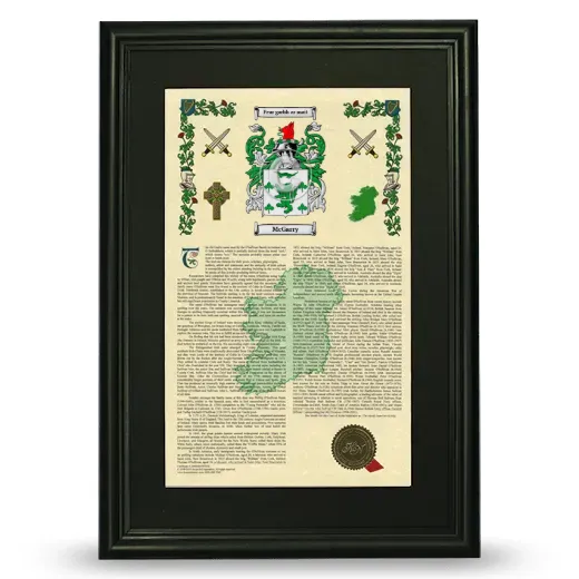 McGarry Deluxe Armorial Framed - Black