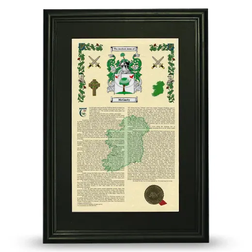 McGarty Deluxe Armorial Framed - Black