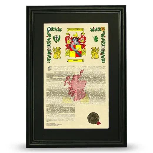 McIvor Deluxe Armorial Framed - Black