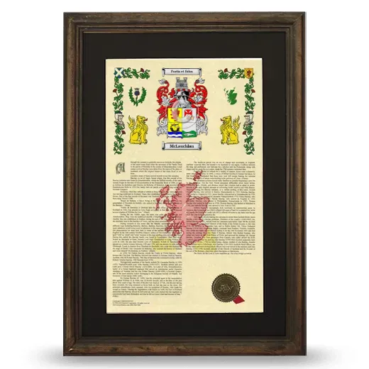McLauchlan Deluxe Armorial Framed - Brown