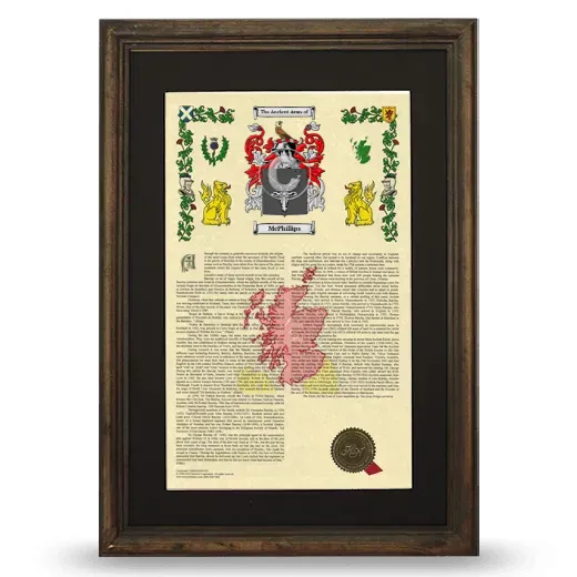 McPhillips Deluxe Armorial Framed - Brown