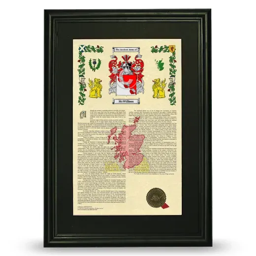 McWilliam Deluxe Armorial Framed - Black
