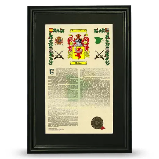 Medina Deluxe Armorial Framed - Black