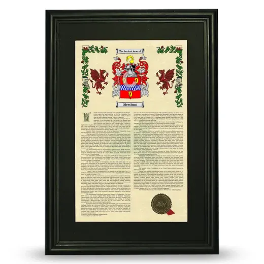 Meechum Deluxe Armorial Framed - Black