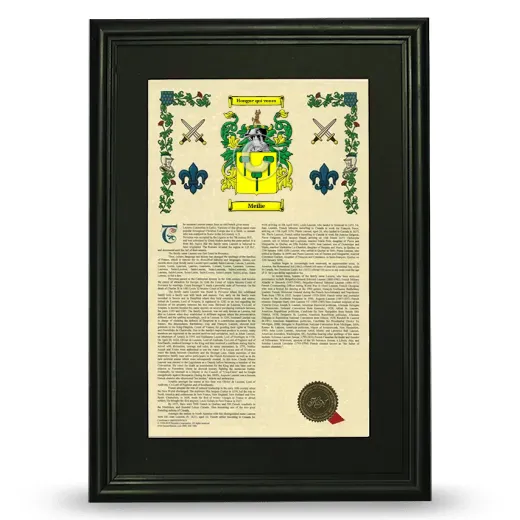 Meilie Deluxe Armorial Framed - Black