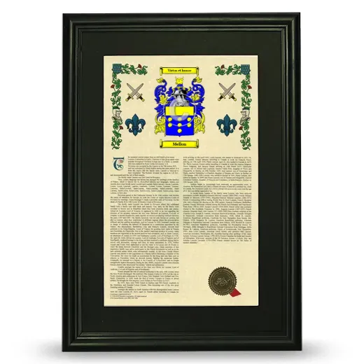 Mellon Deluxe Armorial Framed - Black