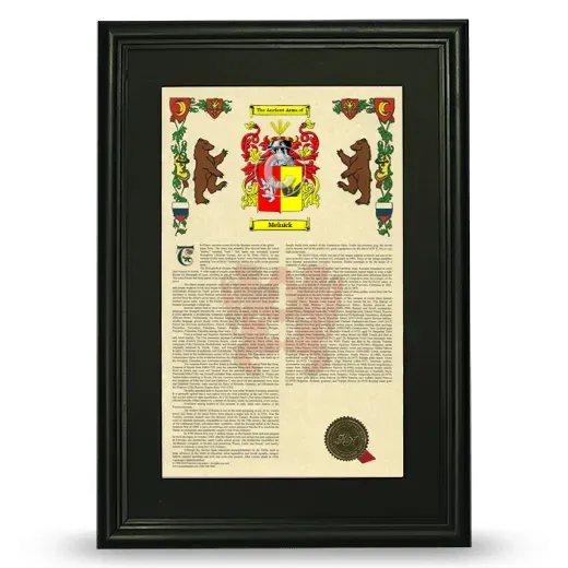 Melnick Deluxe Armorial Framed - Black