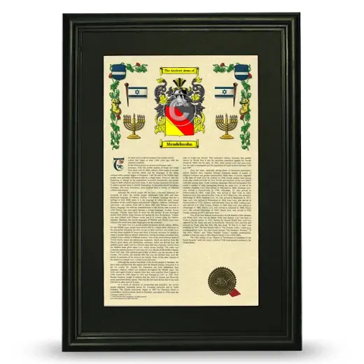 Mendelssohn Deluxe Armorial Framed - Black